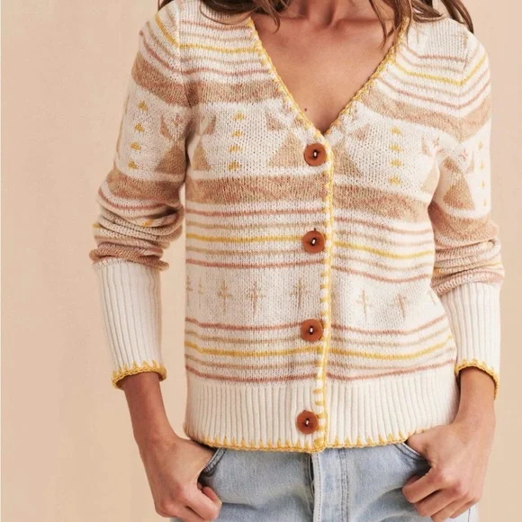 Faherty Homeland Cardigan Dragonfly Path Multicolor Button-Up Cardigan - Picture 6 of 6